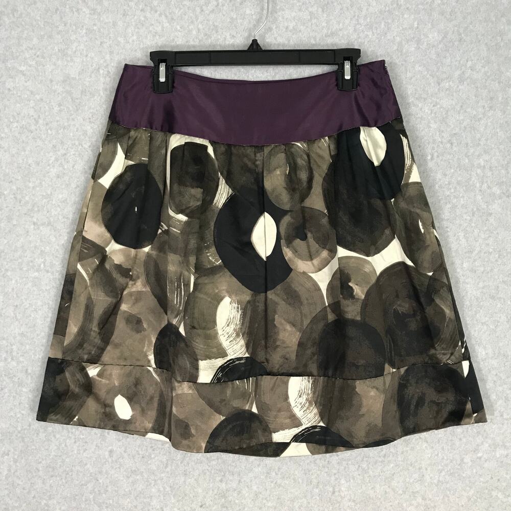 MNG Mango Suit Skirt Women Size 8 Knee Full Silky Career Church Twee Pocket READ